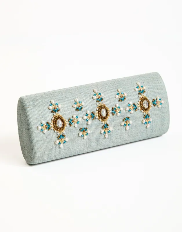Peridot Beaded Clutch made by MESTIZA