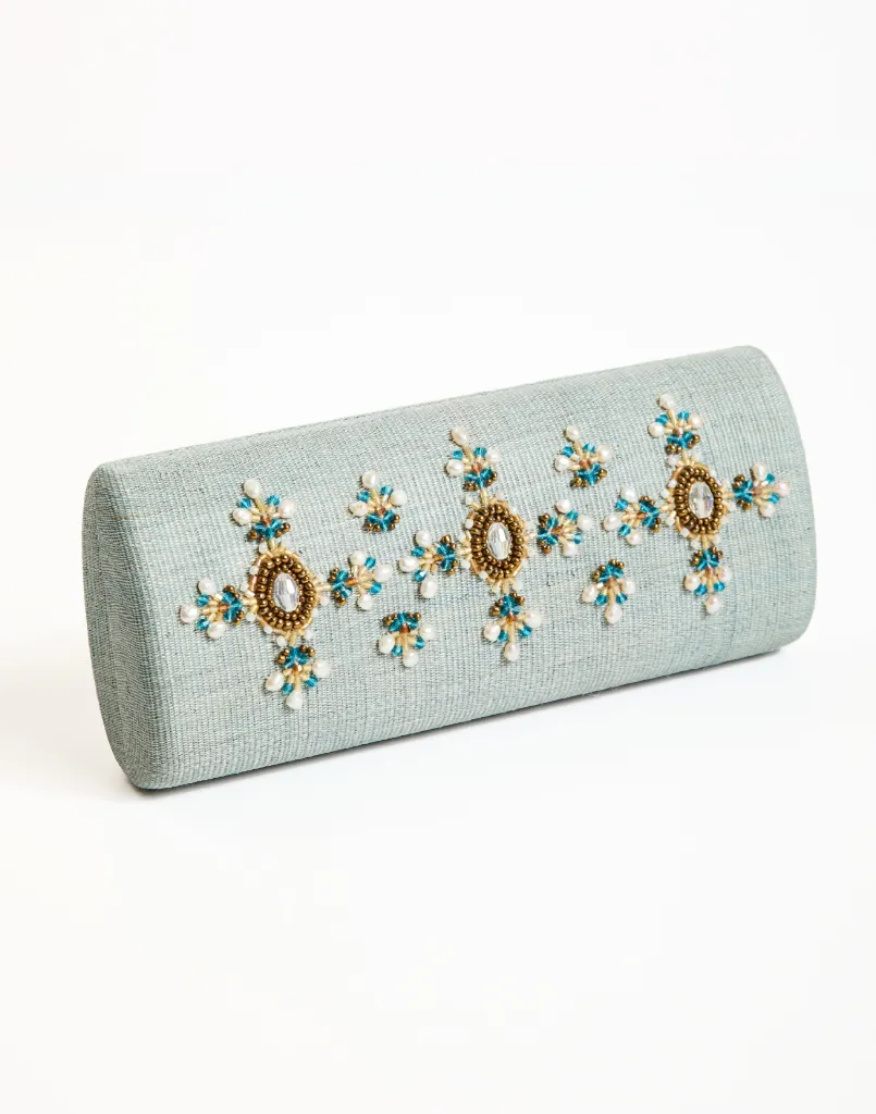 Peridot Beaded Clutch sold by MESTIZA