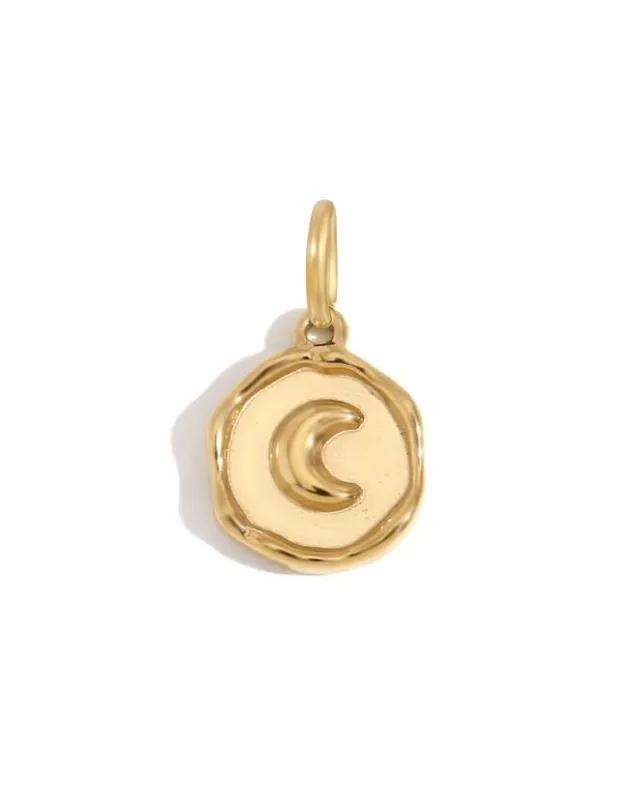 Round Moon Charm sold by KOZAKH