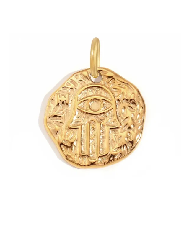 Round Hamsa Charm sold by KOZAKH