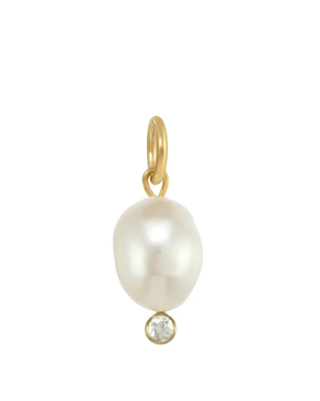 CZ Pearl Charm sold by KOZAKH