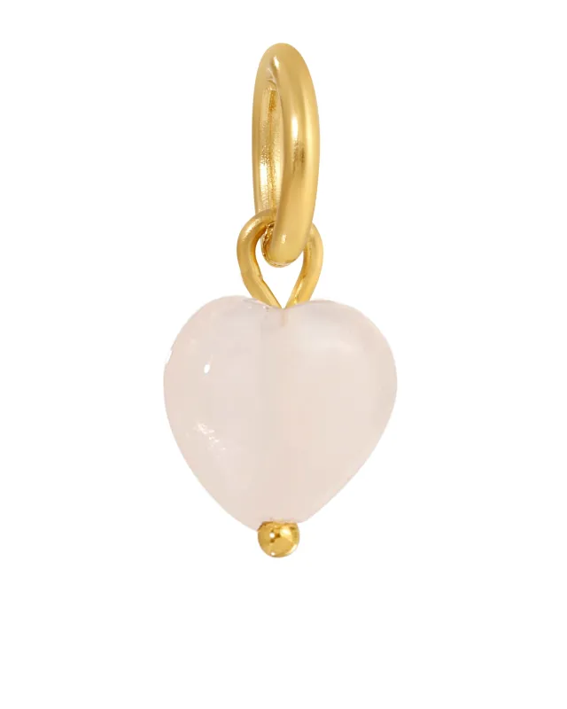 Rose Quartz Heart Charm sold by KOZAKH