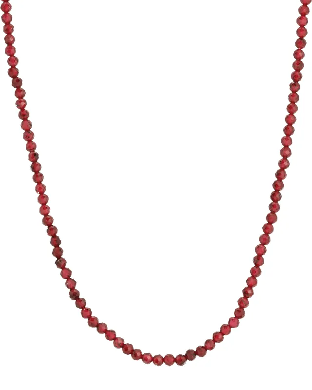 Garnet 3mm Necklace sold by KOZAKH