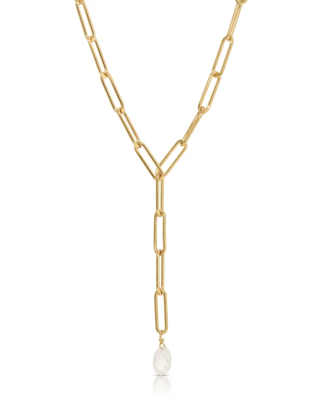 Peryn Moonstone Lariat Necklace sold by KOZAKH