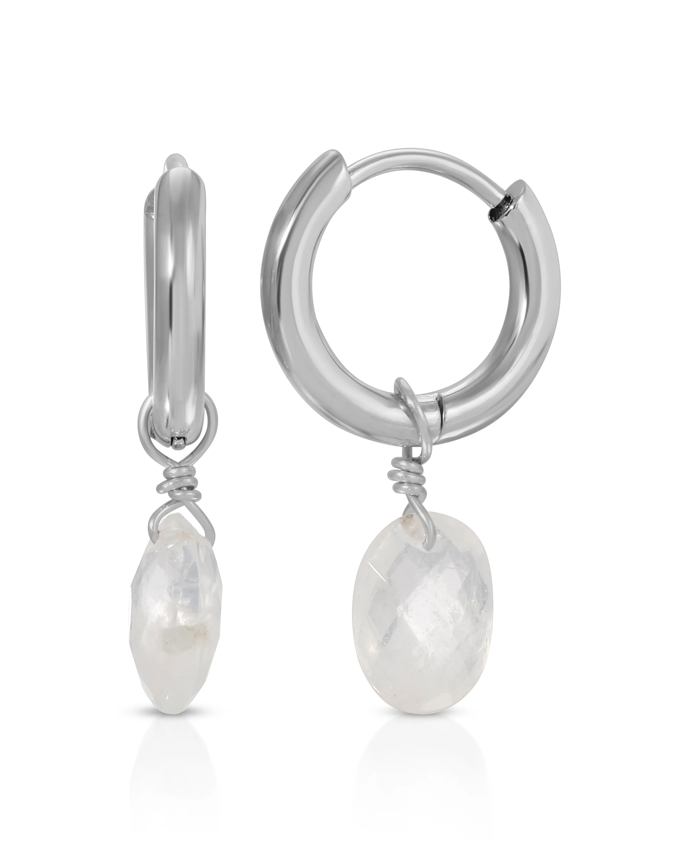 Northwich Moonstone Hoops sold by KOZAKH product image thumbnail 3