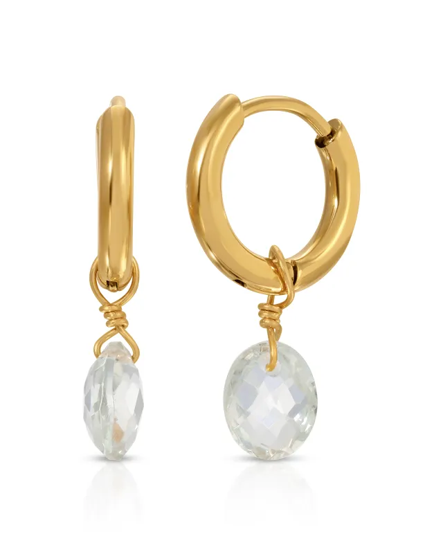 Northwich Moss Amethyst Hoops made by KOZAKH