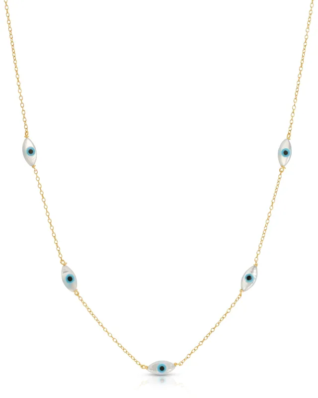 Mini Evil Eye Necklace sold by KOZAKH