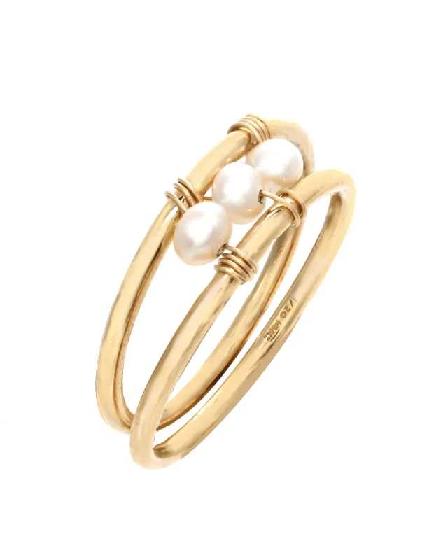 Elana Pearl Ring sold by KOZAKH