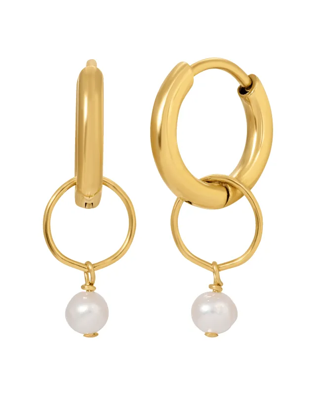 Caen Pearl Hoops sold by KOZAKH