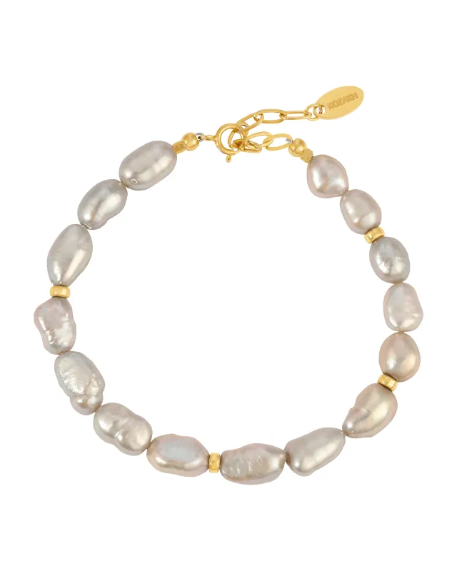 Grey Pearl Bracelet sold by KOZAKH