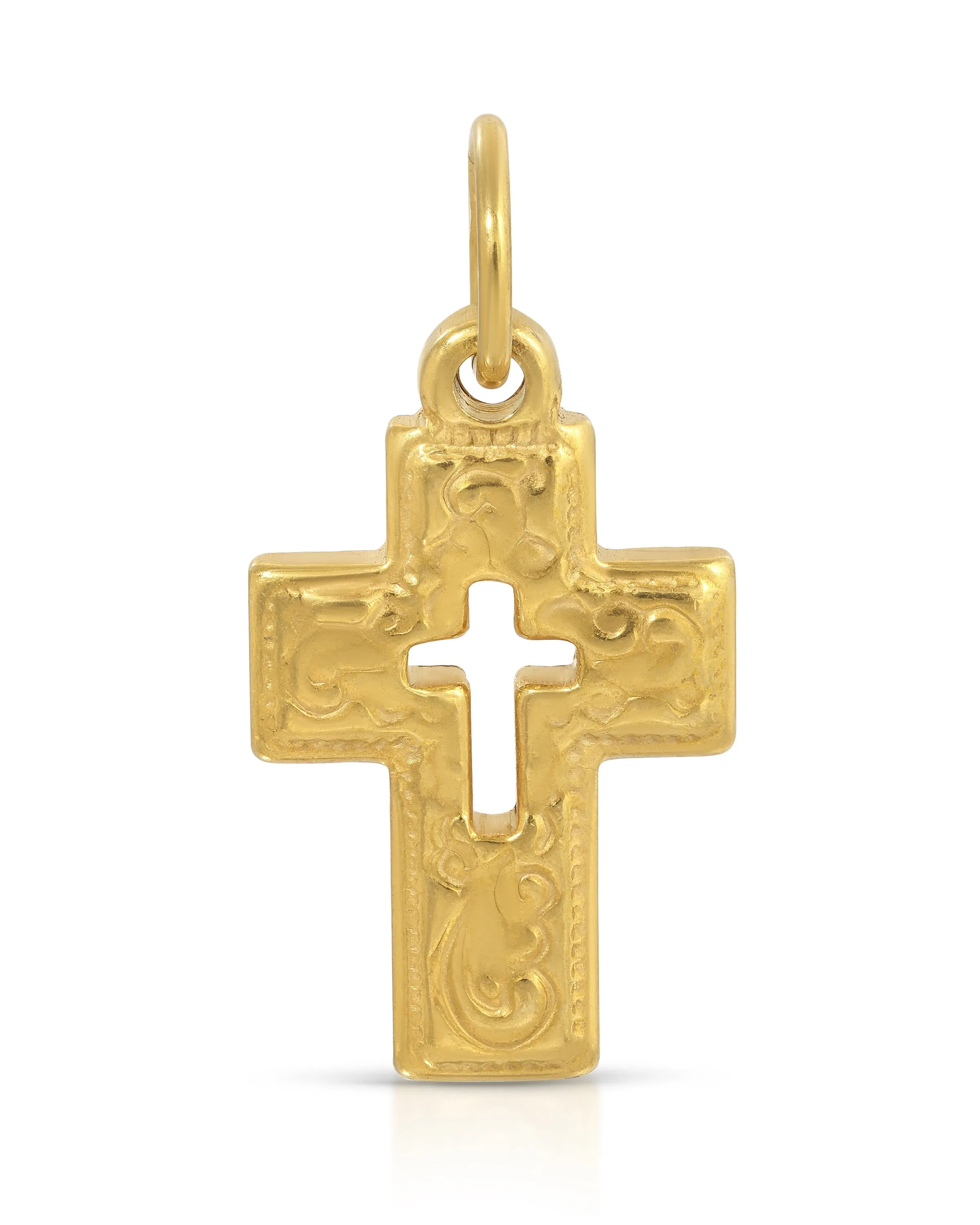 Ornate Cross Charm sold by KOZAKH