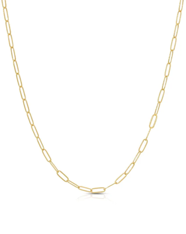 Charm Necklace | Small Flat Link Chain sold by KOZAKH