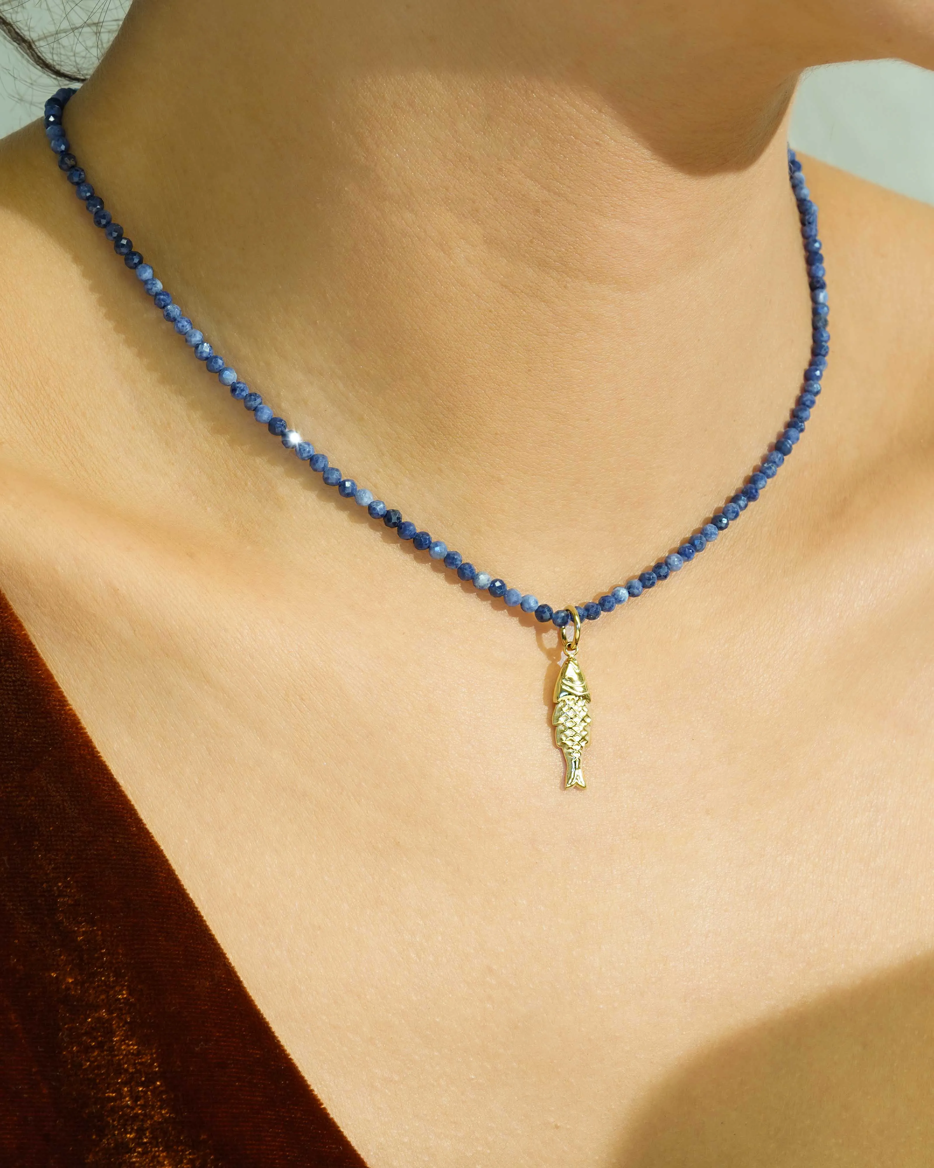 Charm Necklace | Sapphire Strand sold by KOZAKH product image thumbnail 3