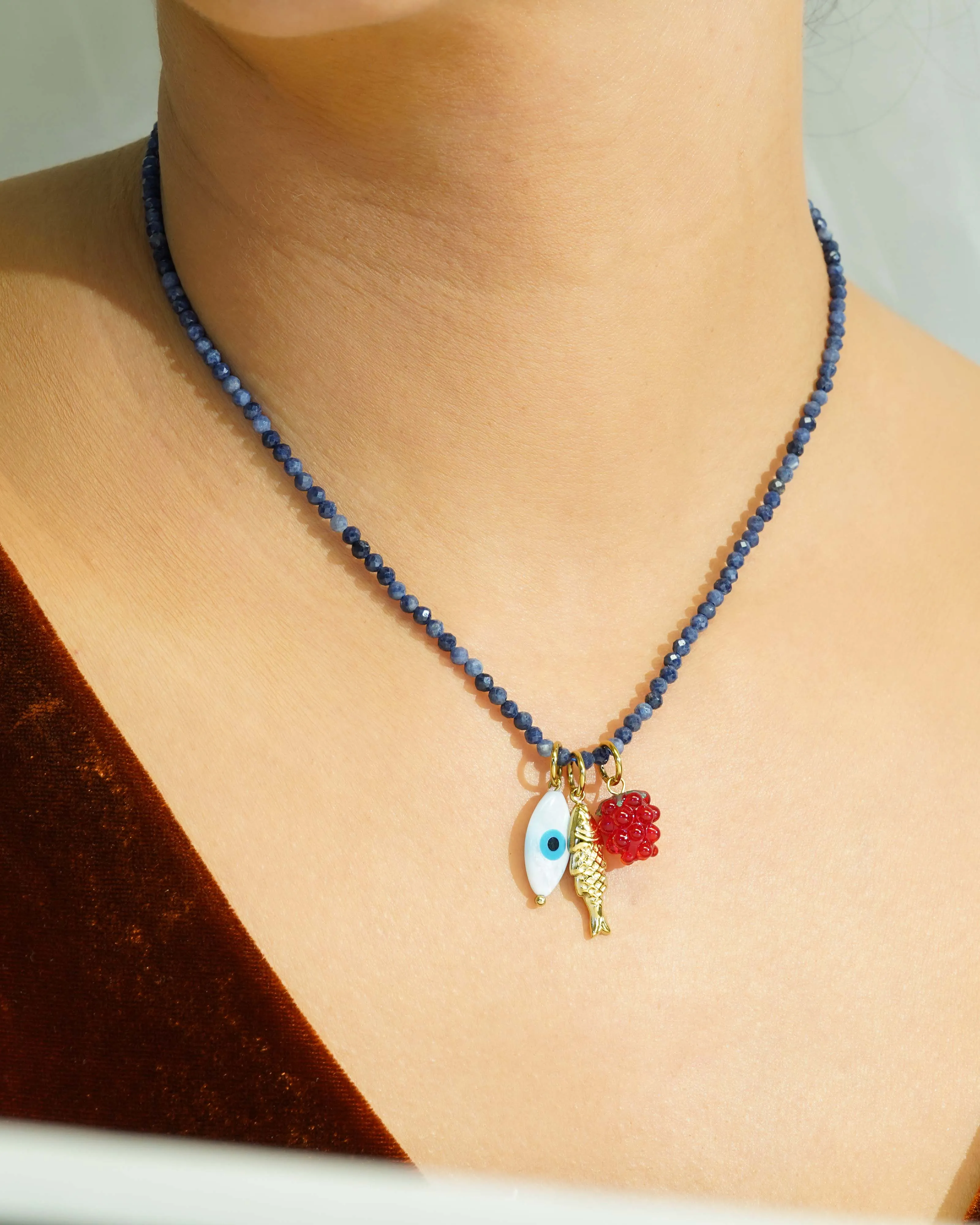 Charm Necklace | Sapphire Strand sold by KOZAKH product image thumbnail 2