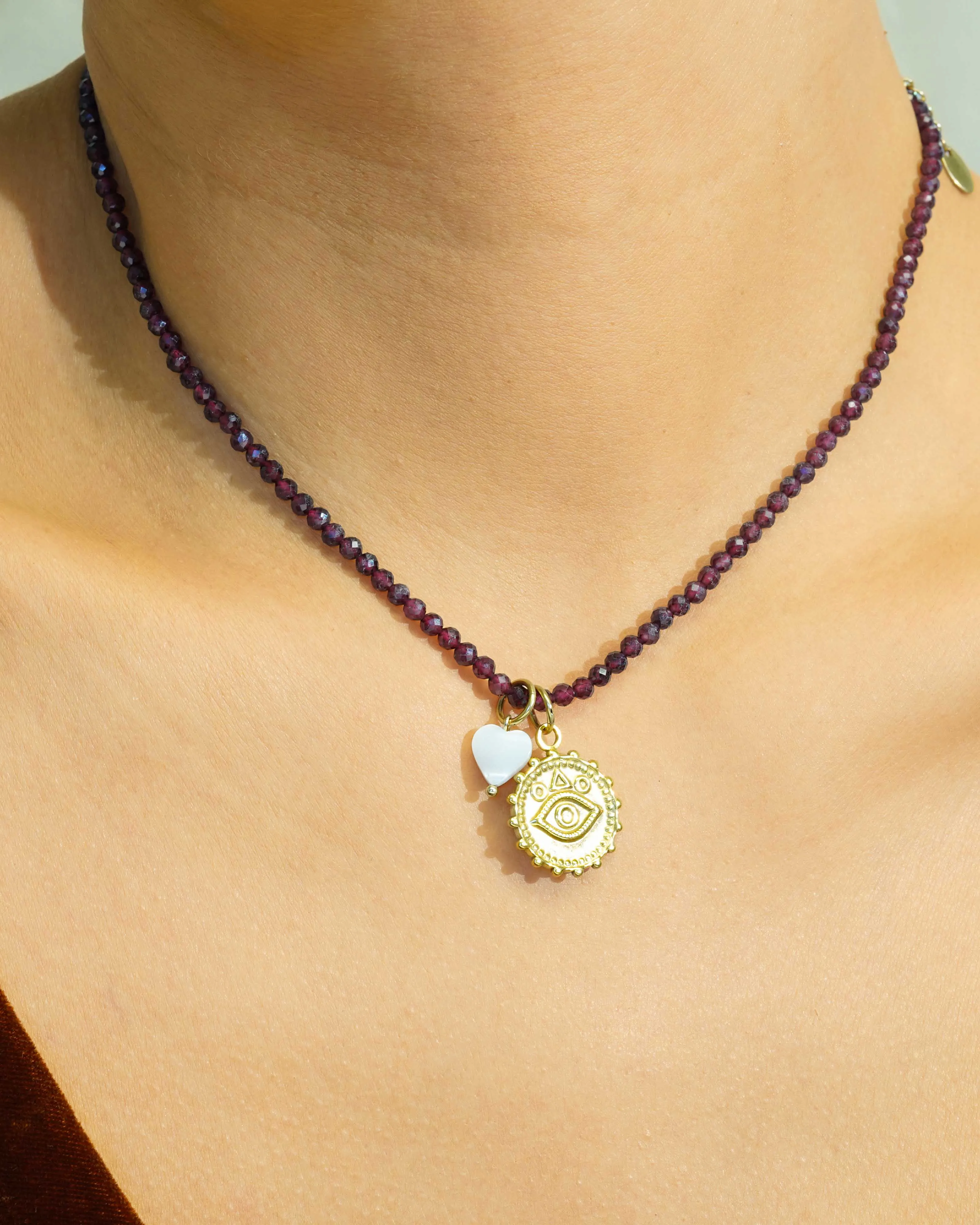 Charm Necklace | Garnet Strand sold by KOZAKH product image thumbnail 2