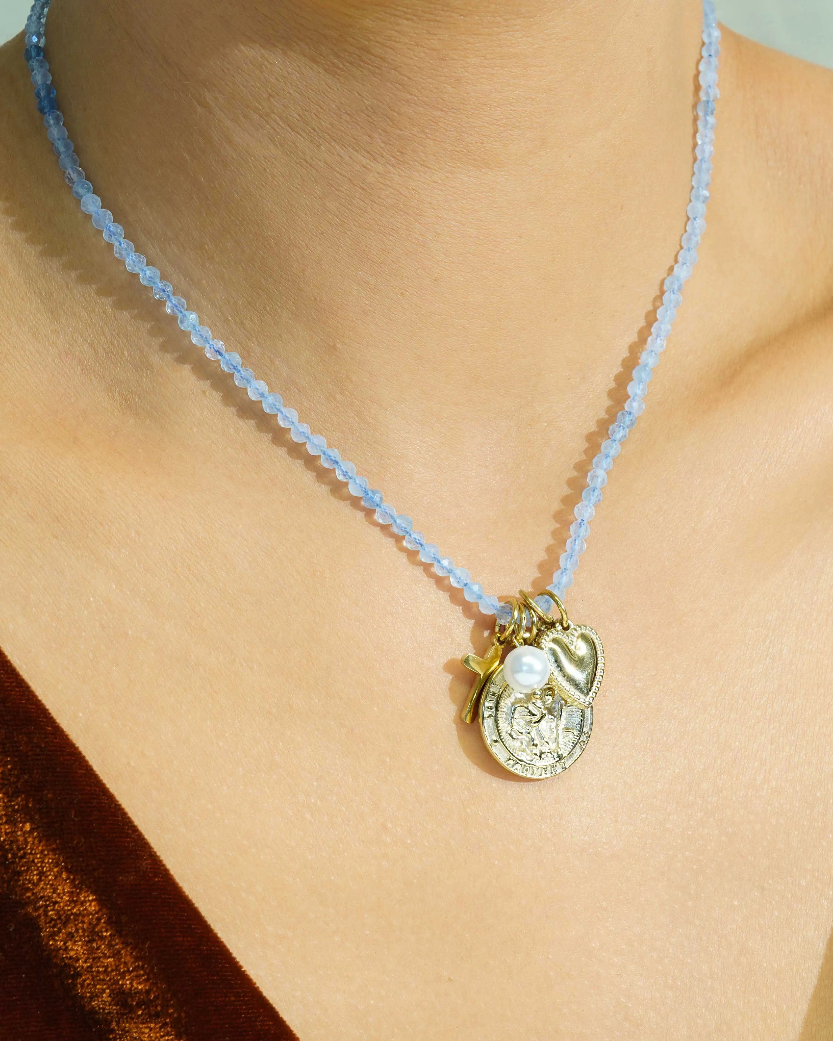 Charm Necklace | Aquamarine Strand sold by KOZAKH product image thumbnail 2