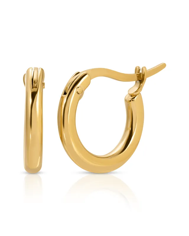 Thick Medium Hoop Earrings made by KOZAKH