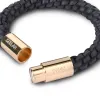 Teman Wide Woven Leather Bracelet sold by Stelar
