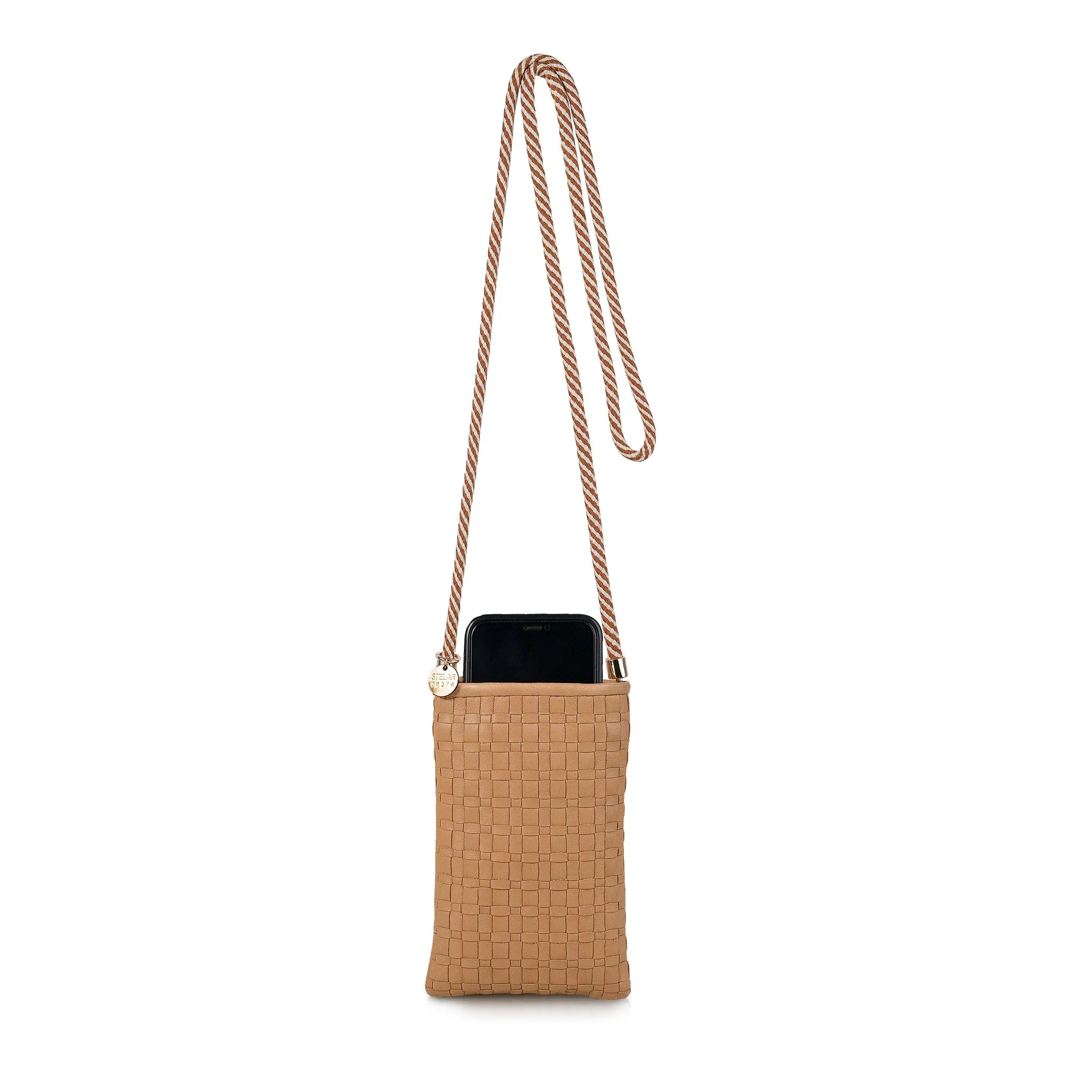 Berawa Crossbody Phone Pouch – Camel sold by Stelar