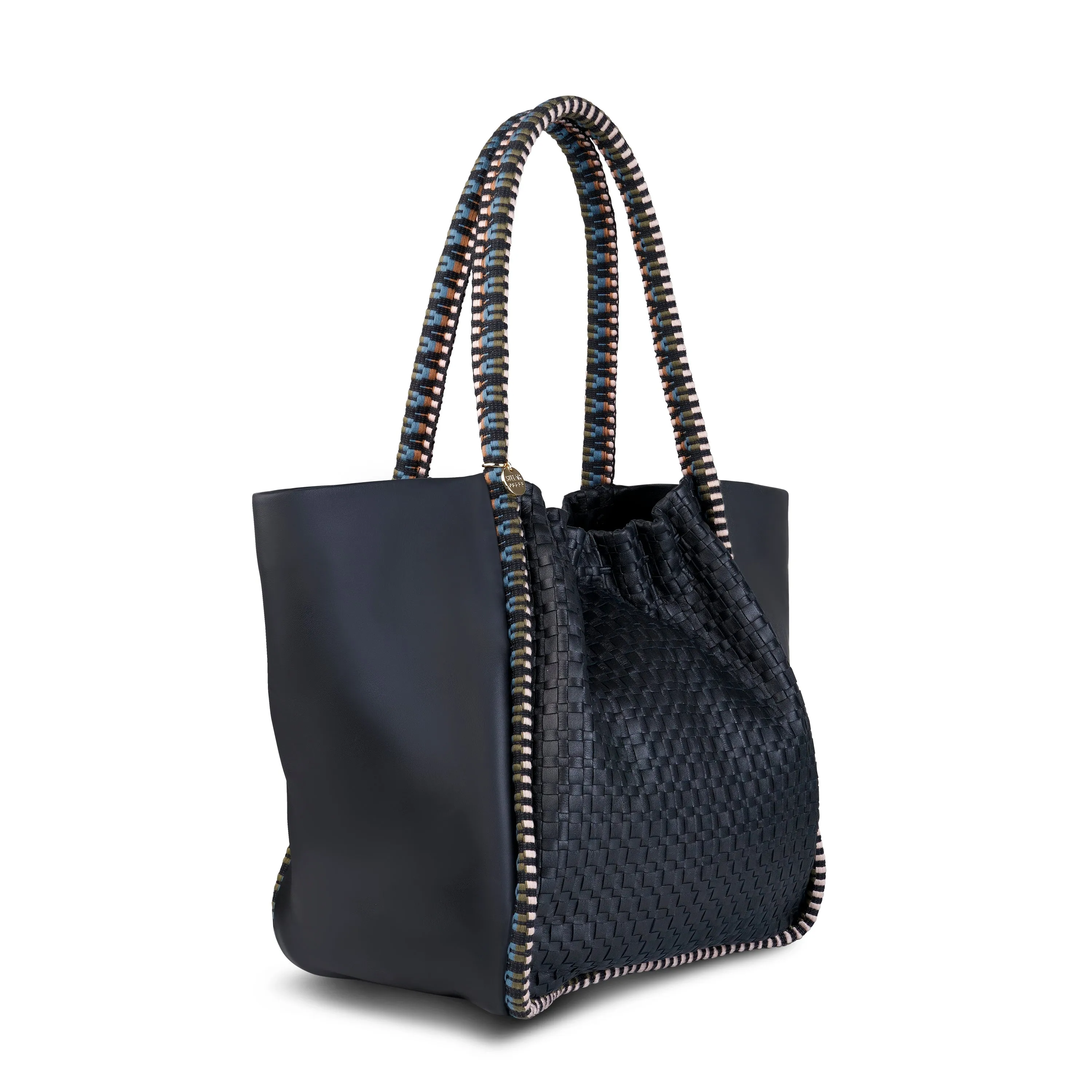 Negara Gathered Leather Tote Bag sold by Stelar product image thumbnail 3