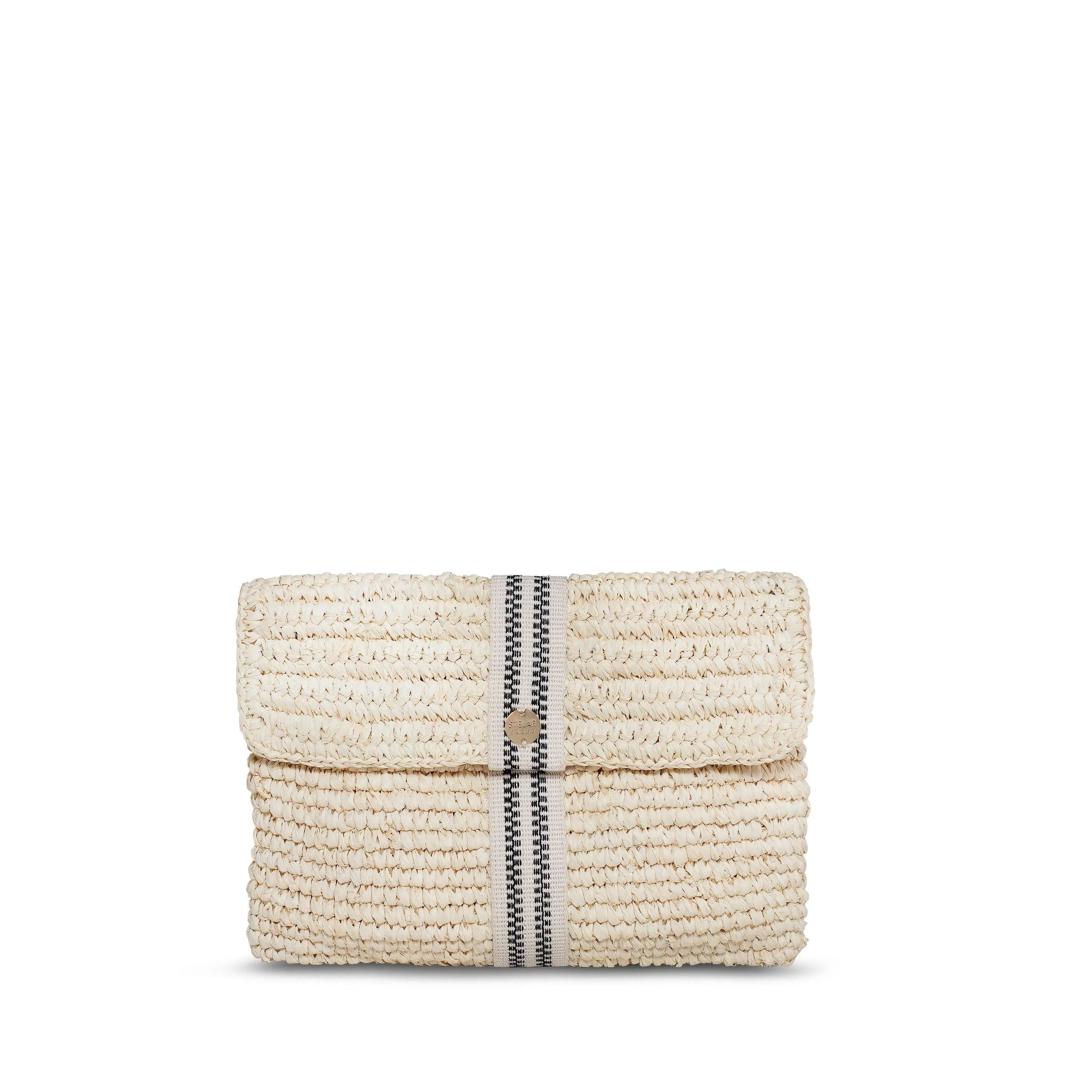 Savaya Raffia Clutch Bag sold by Stelar