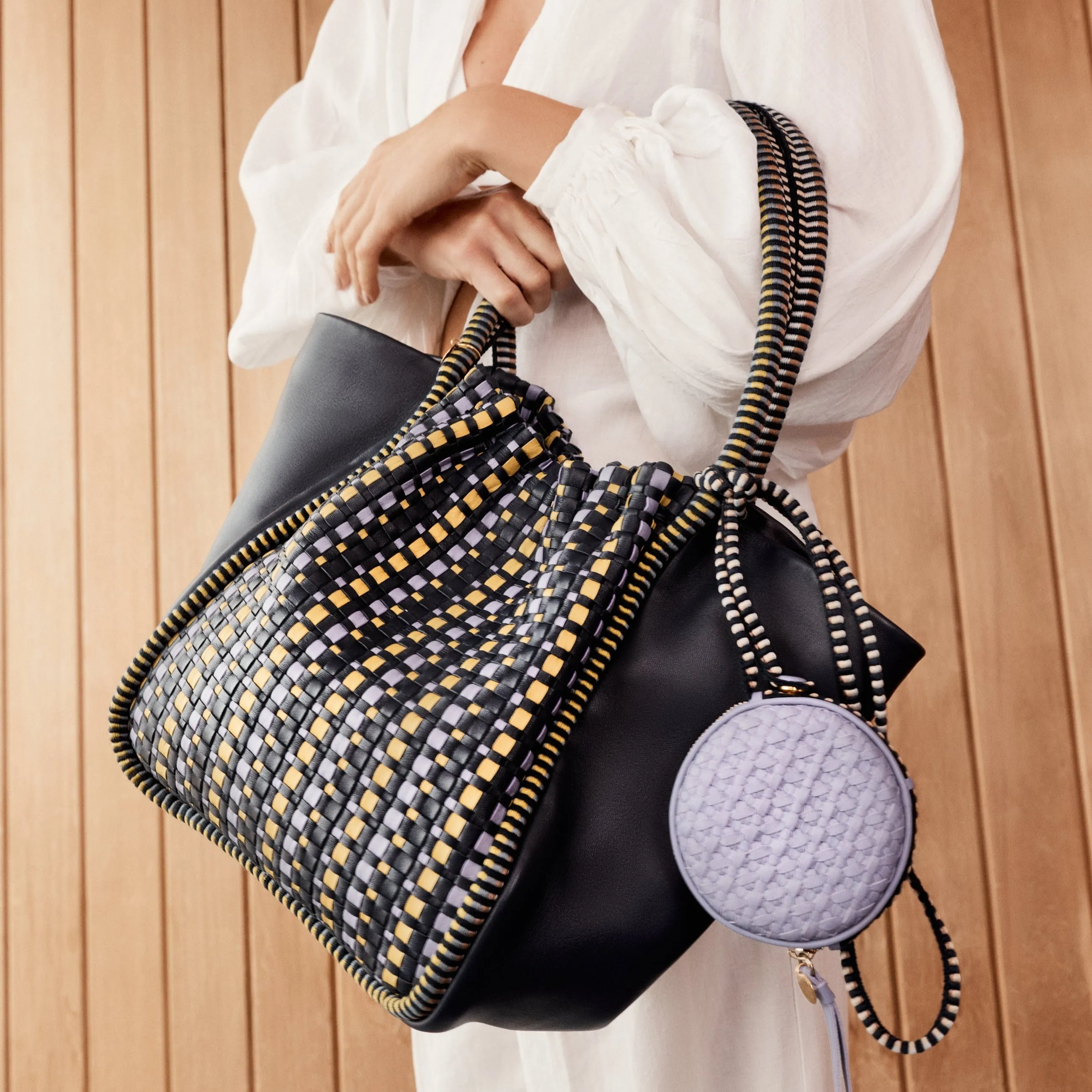 Negara Gathered Leather Tote Bag sold by Stelar product image thumbnail 5