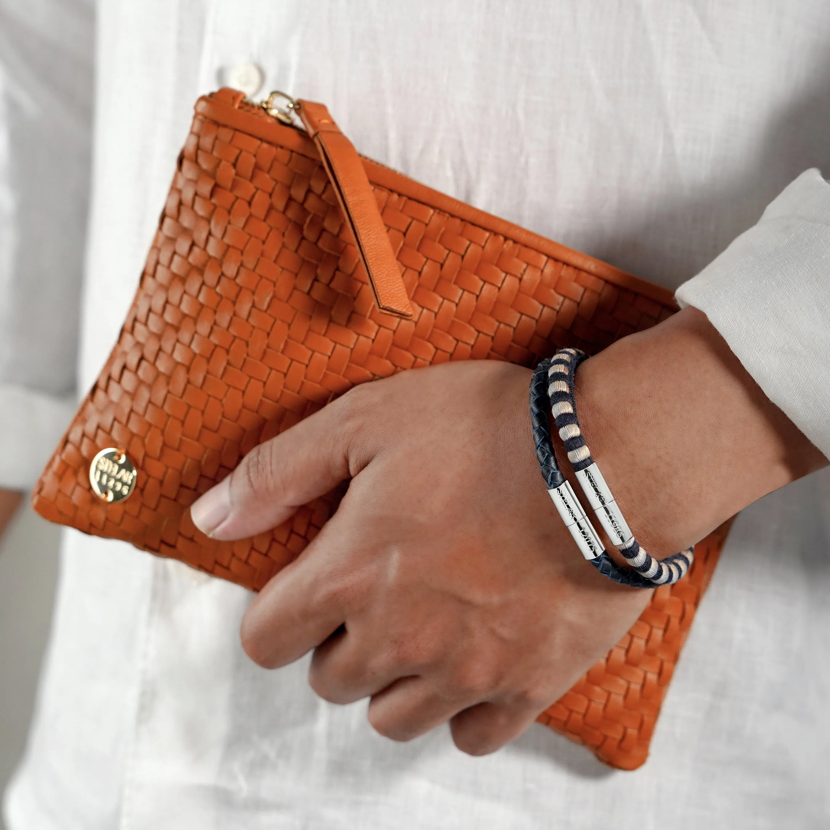 Teman Slim Leather Bracelet – Midnight Gold sold by Stelar product image thumbnail 4