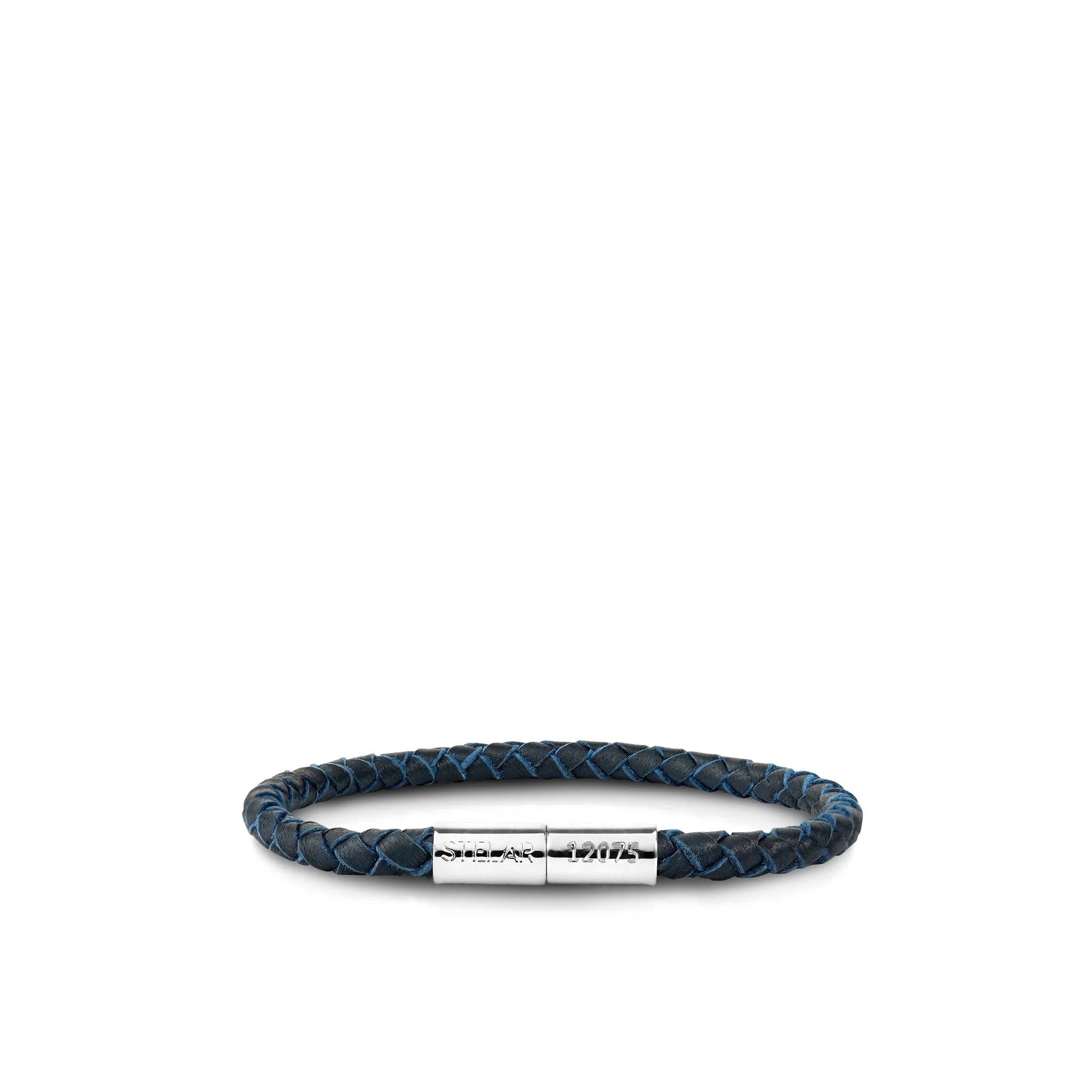 Teman Slim Leather Bracelet – Midnight Gold sold by Stelar
