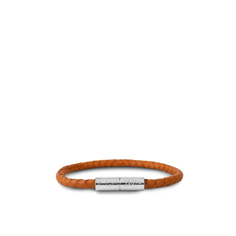 Teman Slim Woven Leather Bracelet sold by Stelar