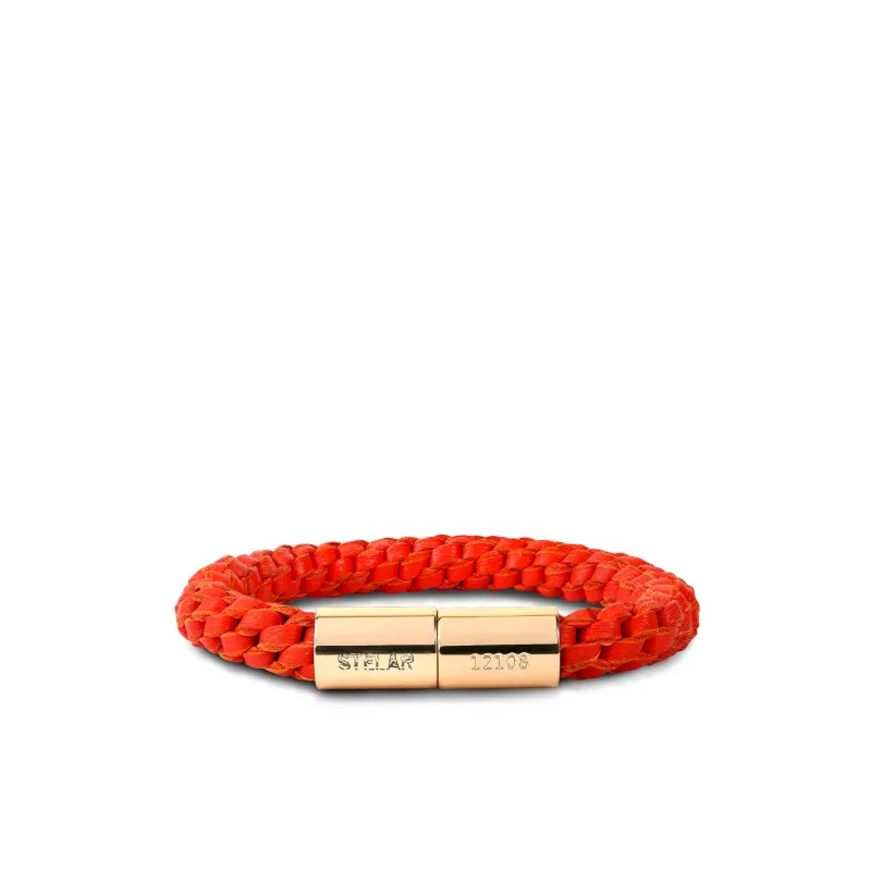 Teman Wide Woven Leather Bracelet sold by Stelar