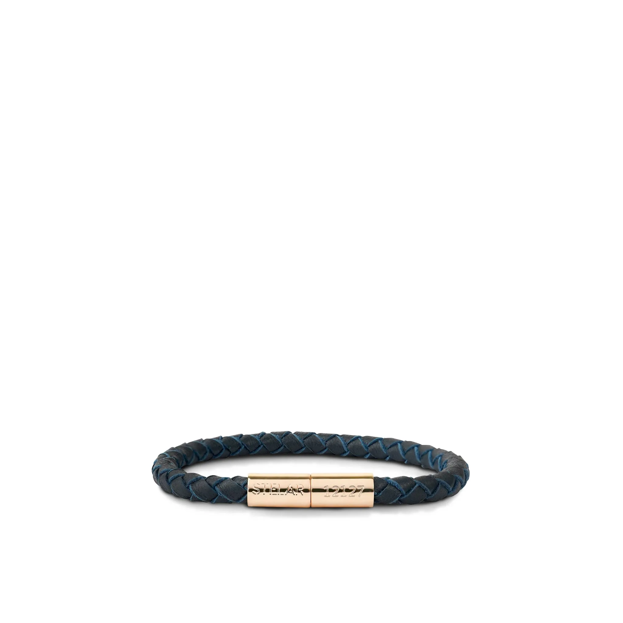 Teman Slim Leather Bracelet – Midnight sold by Stelar
