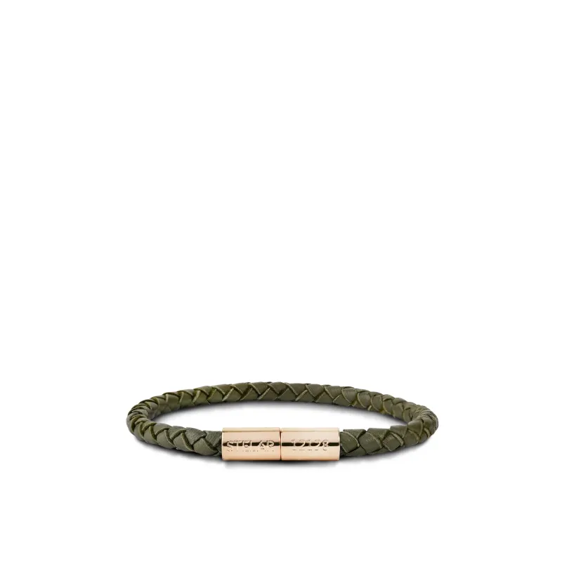 Teman Slim Woven Leather Bracelet sold by Stelar