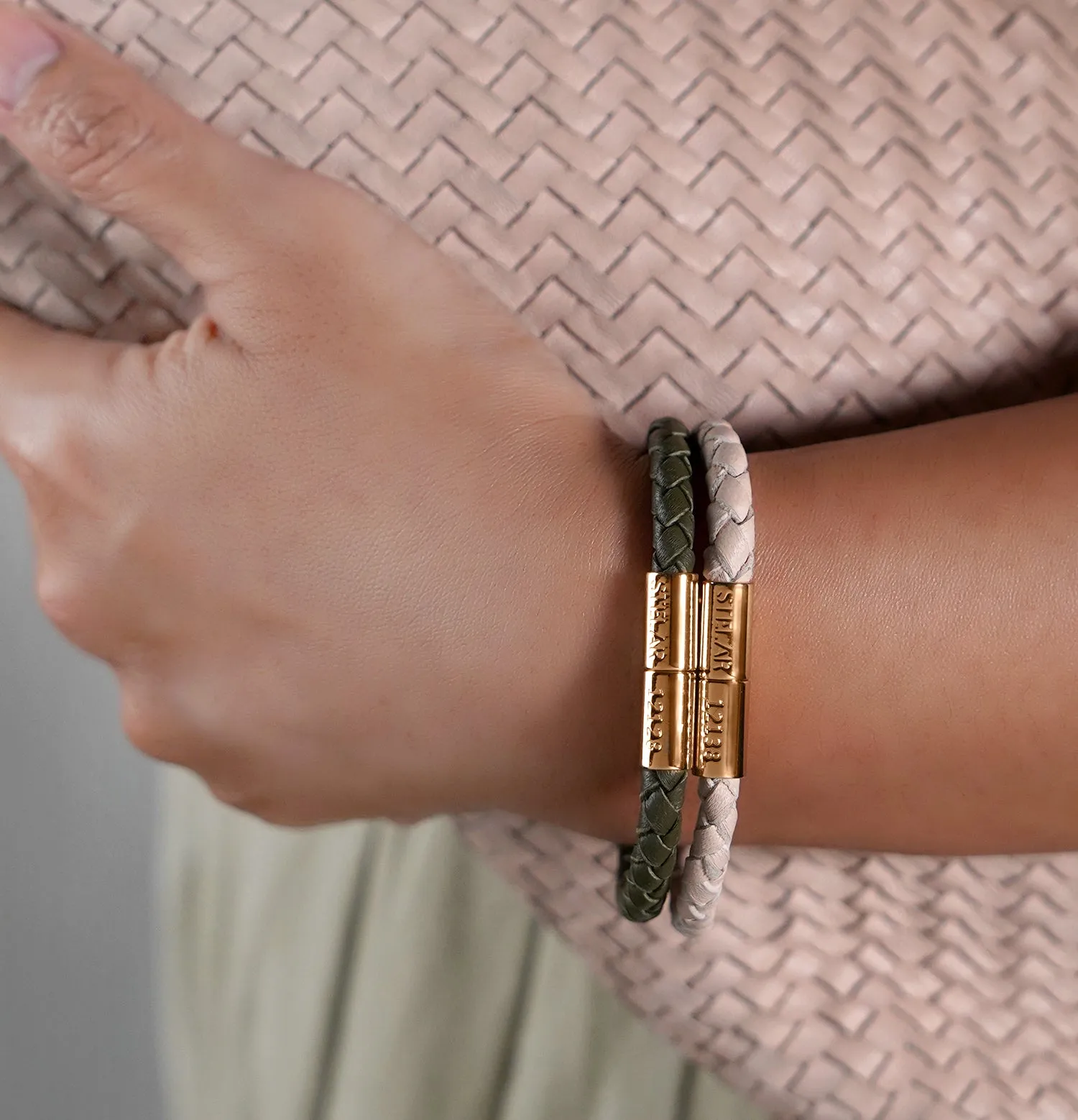 Teman Slim Woven Leather Bracelet sold by Stelar product image thumbnail 4