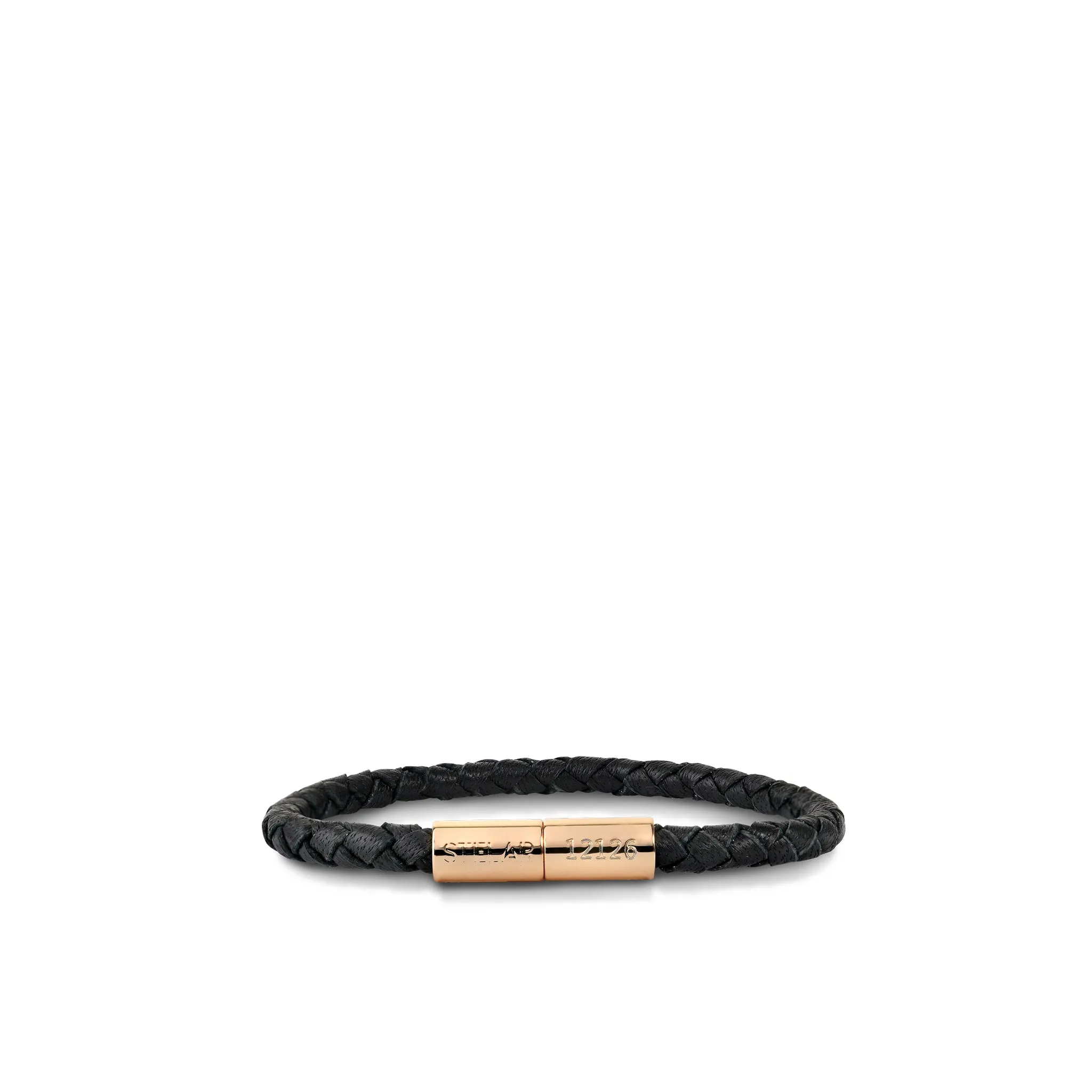 Teman Slim Leather Bracelet – Nightfall (gold) sold by Stelar