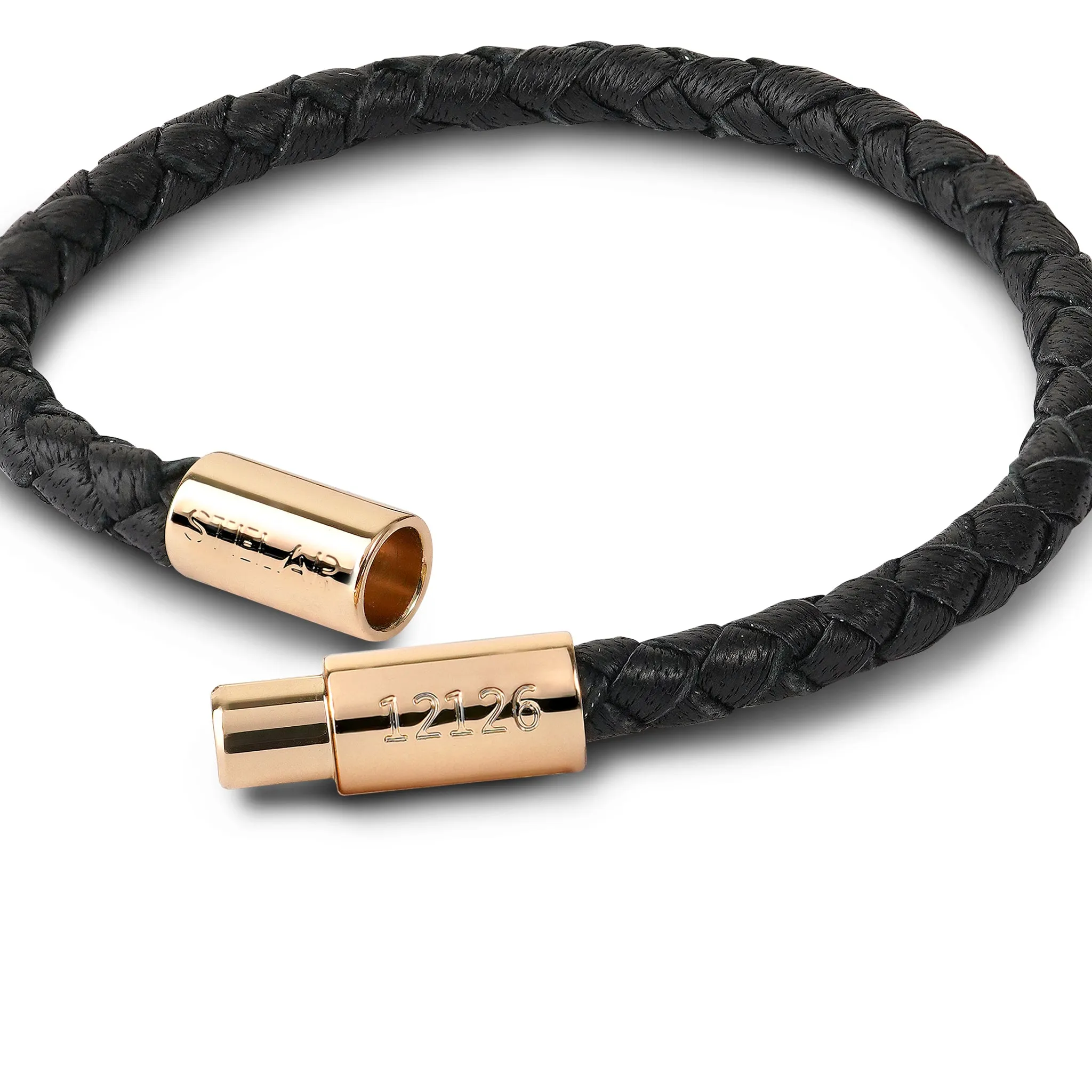 Teman Slim Leather Bracelet – Nightfall (gold) sold by Stelar product image thumbnail 3