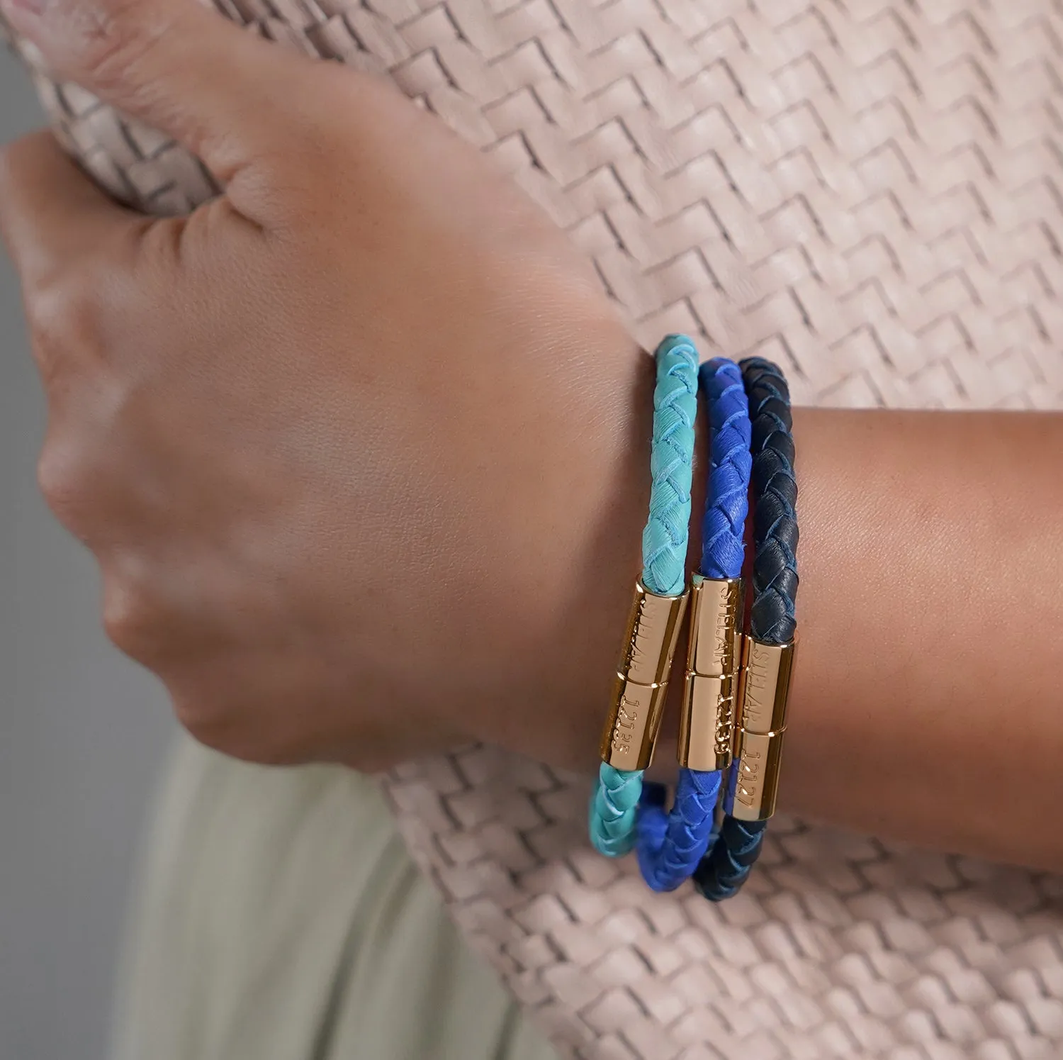 Teman Slim Woven Leather Bracelet sold by Stelar product image thumbnail 4