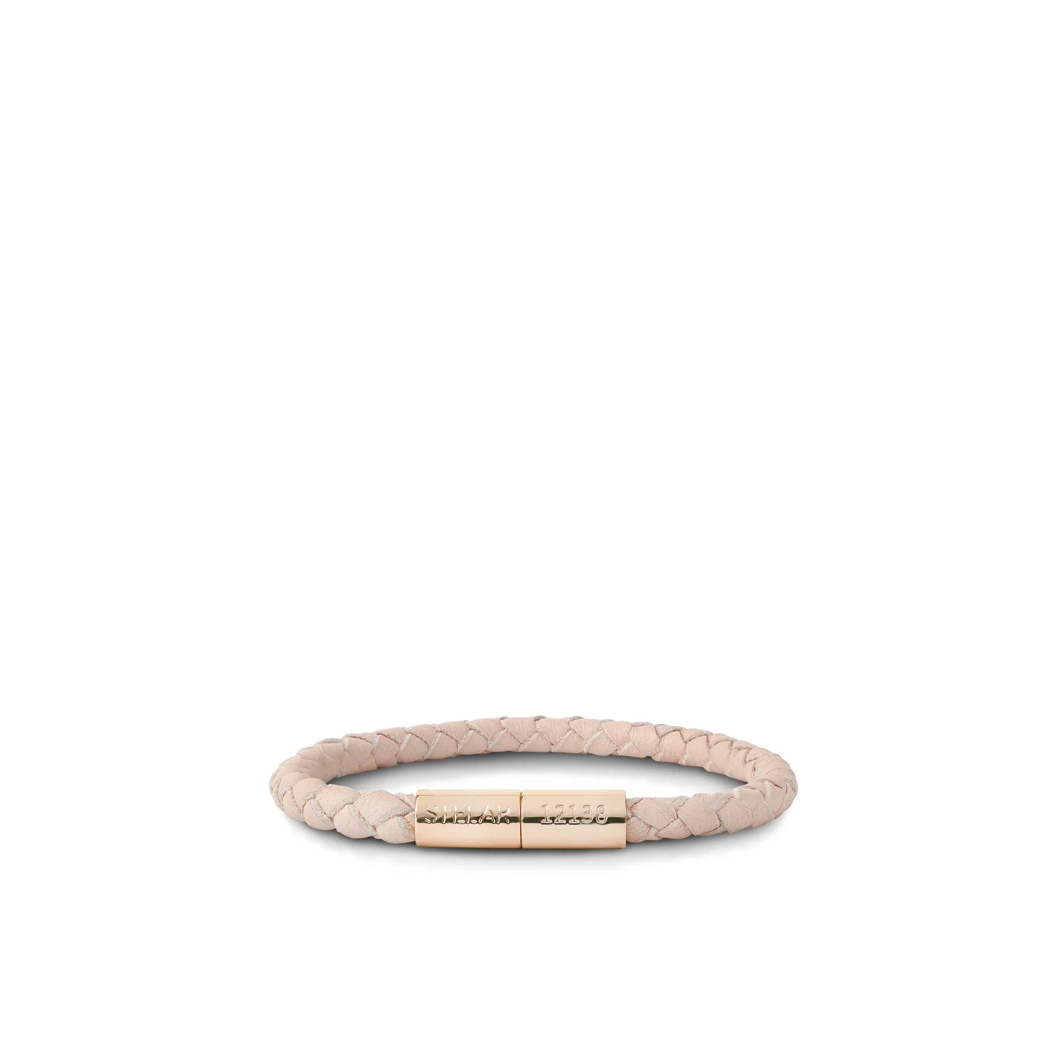 Teman Slim Leather Bracelet – Limestone sold by Stelar