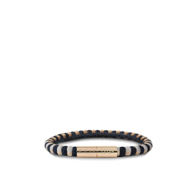 Teman Slim Jacquard Bracelet – Liquorice sold by Stelar