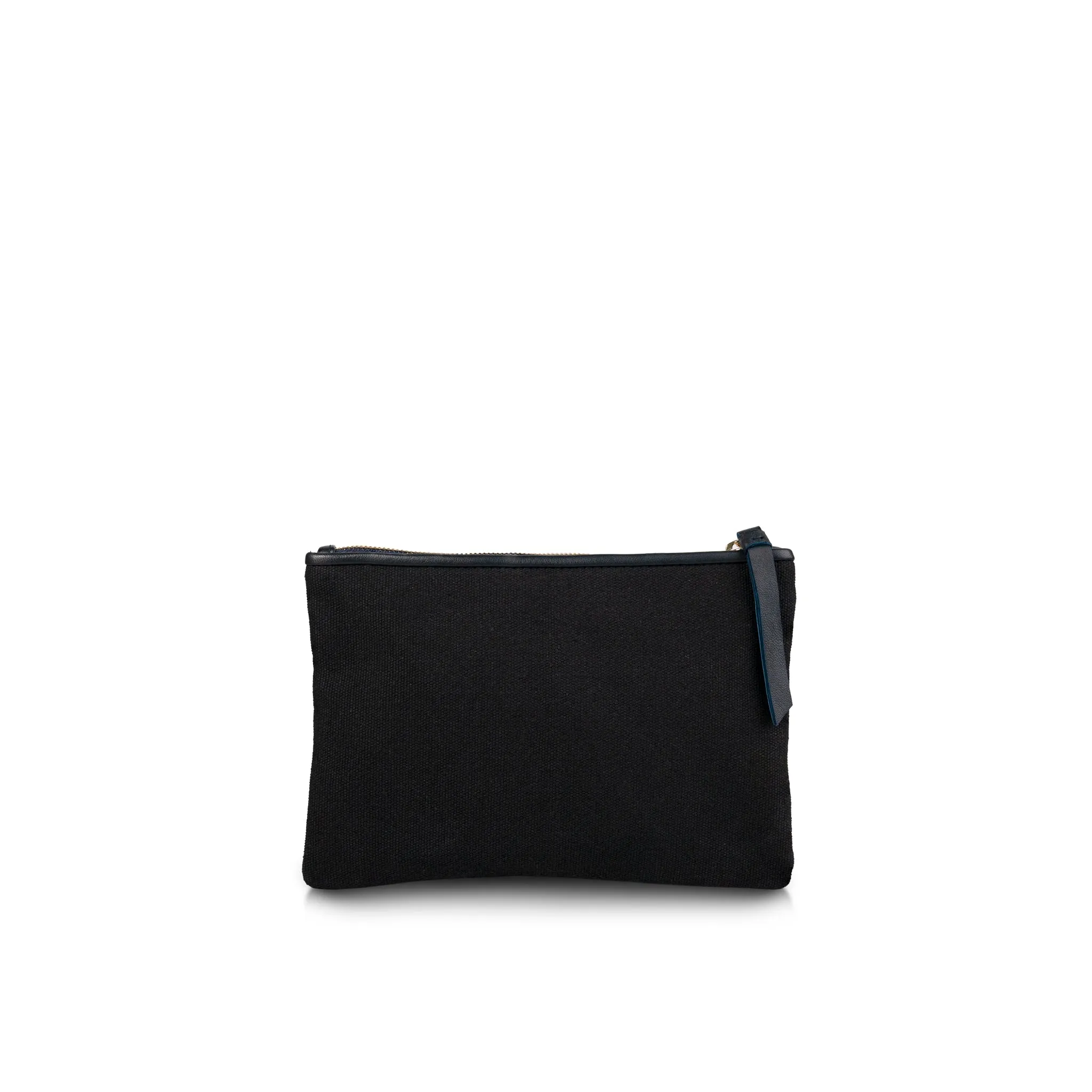 Hal Travel Pouch – Handwoven Nappa Leather & Cotton Canvas (Midnight Blue) sold by Stelar product image thumbnail 2