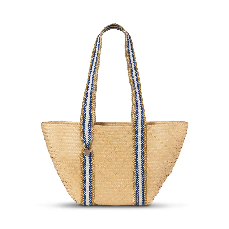 Siap Medium Tapered Tote Bag - Blue Stripe sold by Stelar