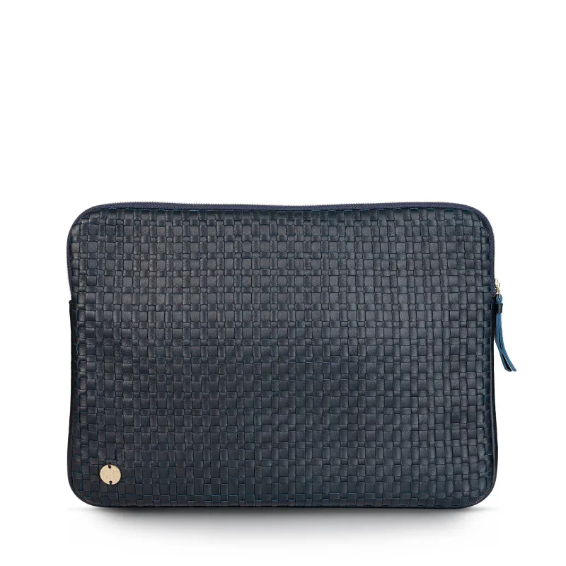 Nusa Leather Laptop Cover – Midnight Blue sold by Stelar