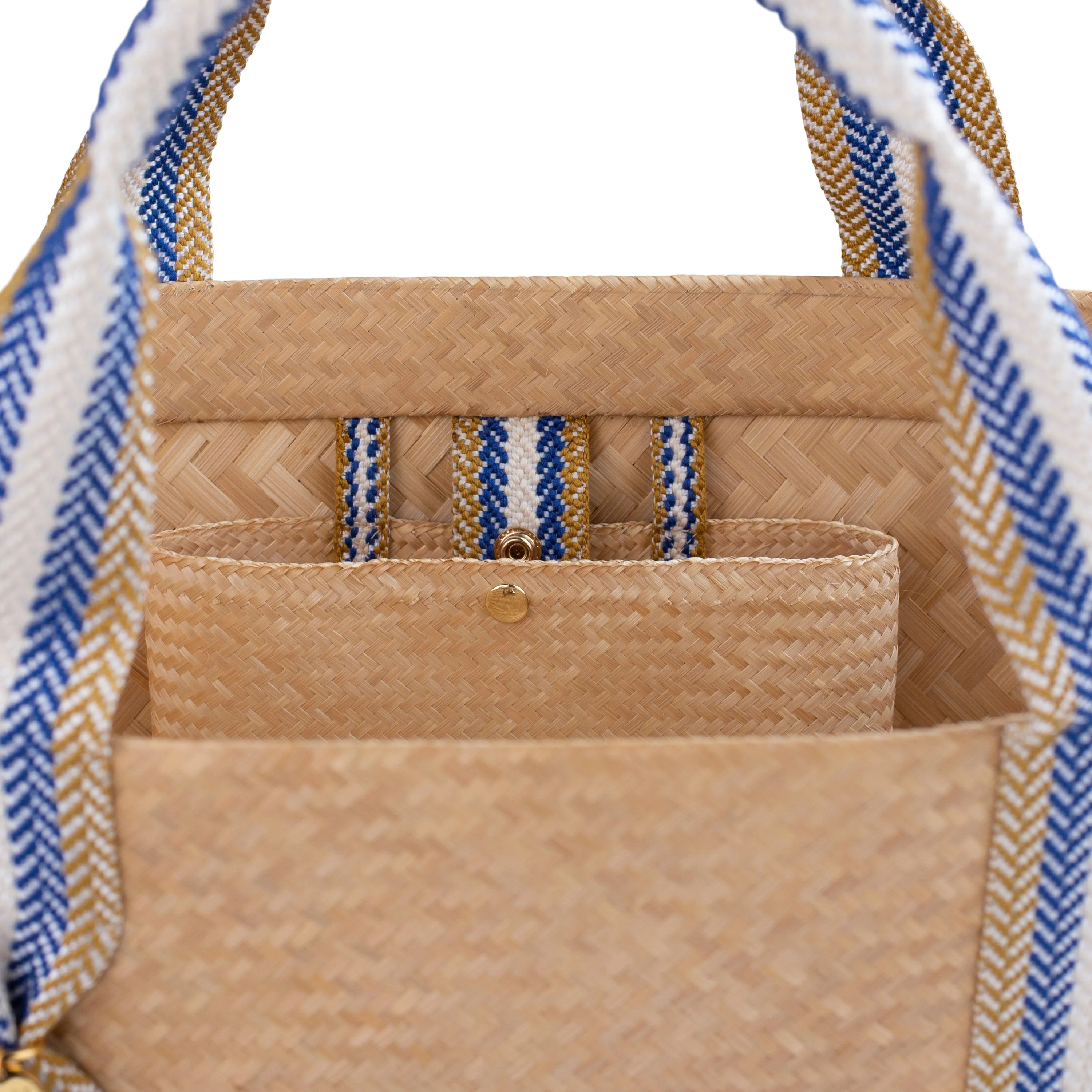 Mentawai Large Bamboo Tote Bag – Blue Stripe sold by Stelar product image thumbnail 5
