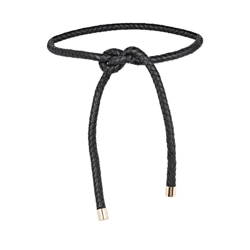 Meno Handwoven Leather Belt – Nightfall sold by Stelar