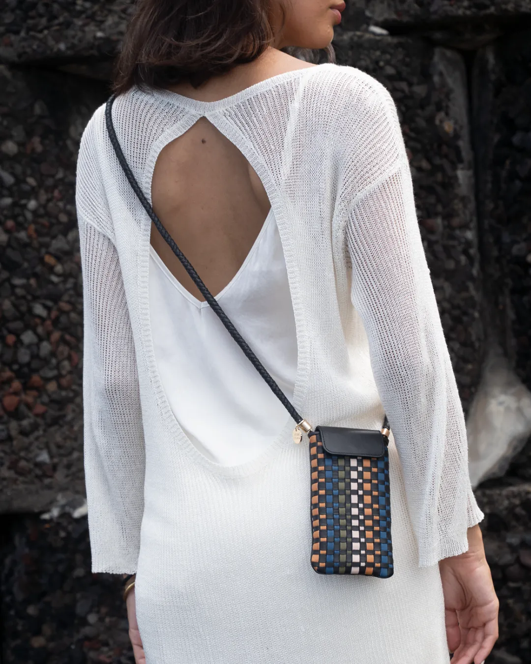Berawa Leather Crossbody Phone Pouch sold by Stelar product image thumbnail 2