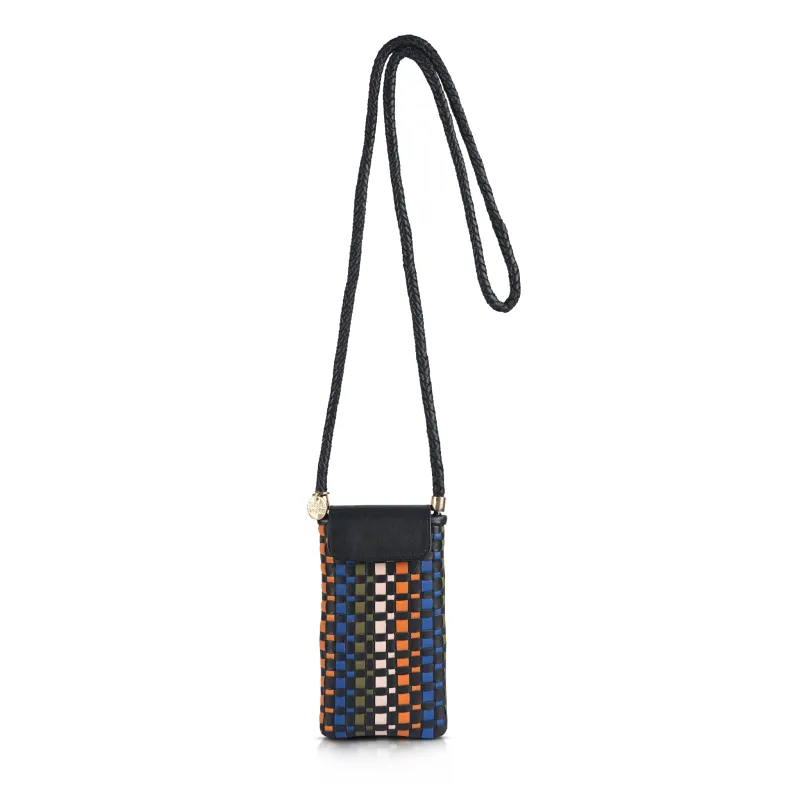 Berawa Leather Crossbody Phone Pouch made by Stelar