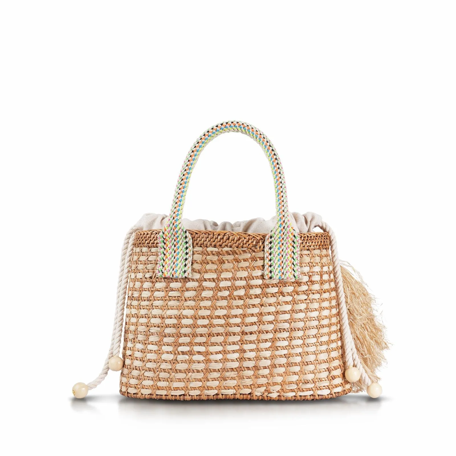 Pantai Small Raffia Fringe Tote Bag sold by Stelar product image thumbnail 5
