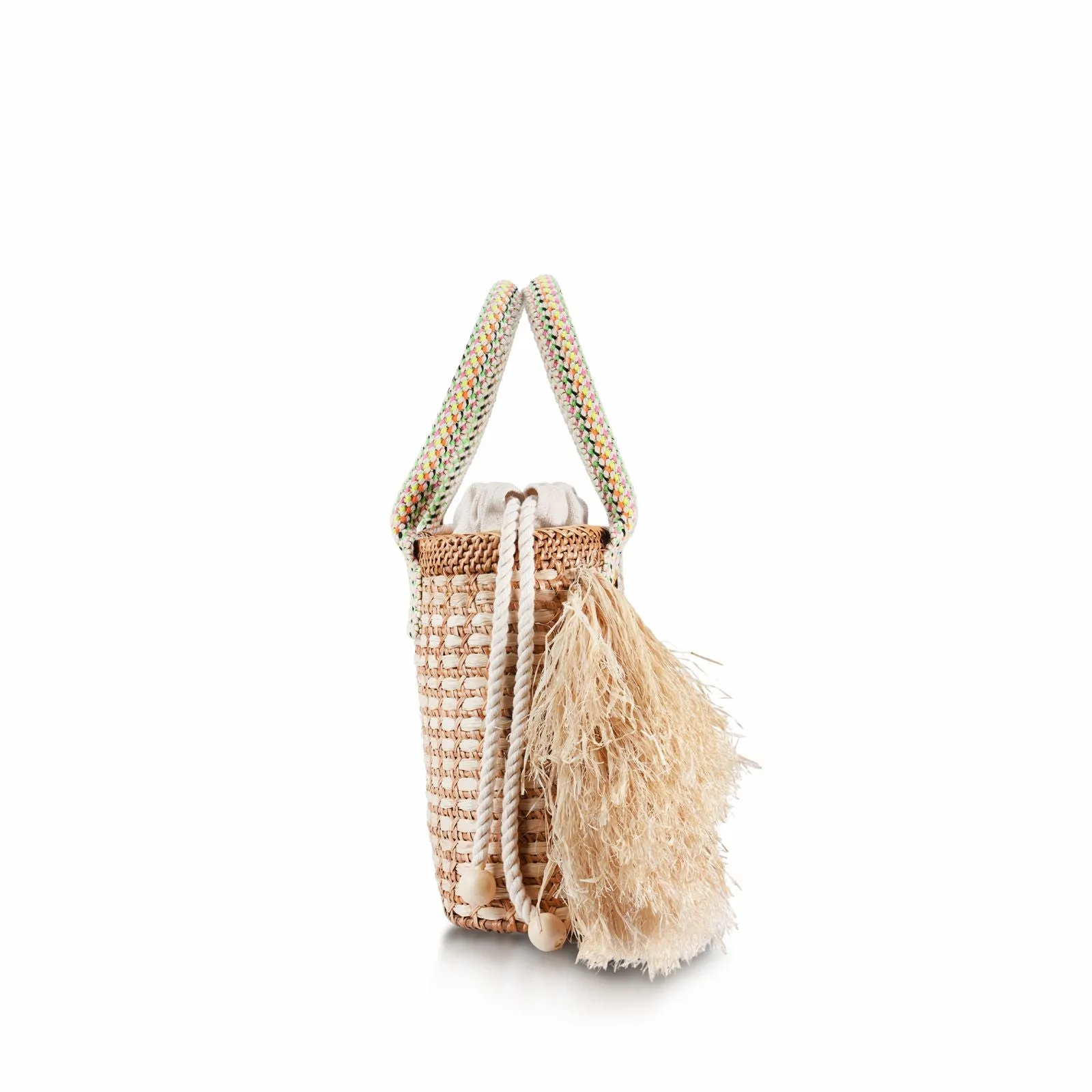 Pantai Small Raffia Fringe Tote Bag sold by Stelar product image thumbnail 4