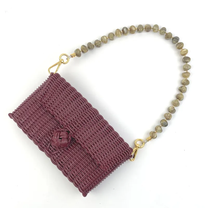 Pochette |  Light Tortoise Pebble Gemstone sold by The Lilley Line