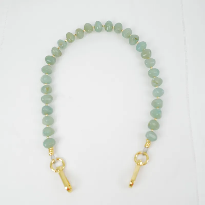 Clutch Strap | Pebble Gemstone in Jade Green sold by The Lilley Line