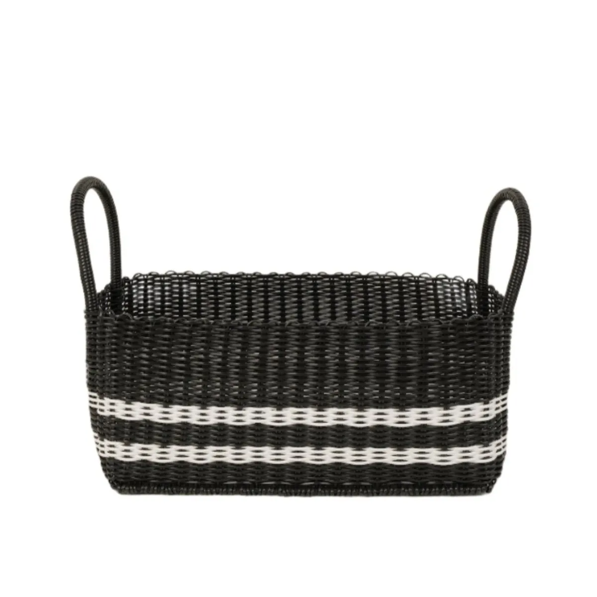 Picnic Popper | Offset Stripe Black / White sold by The Lilley Line